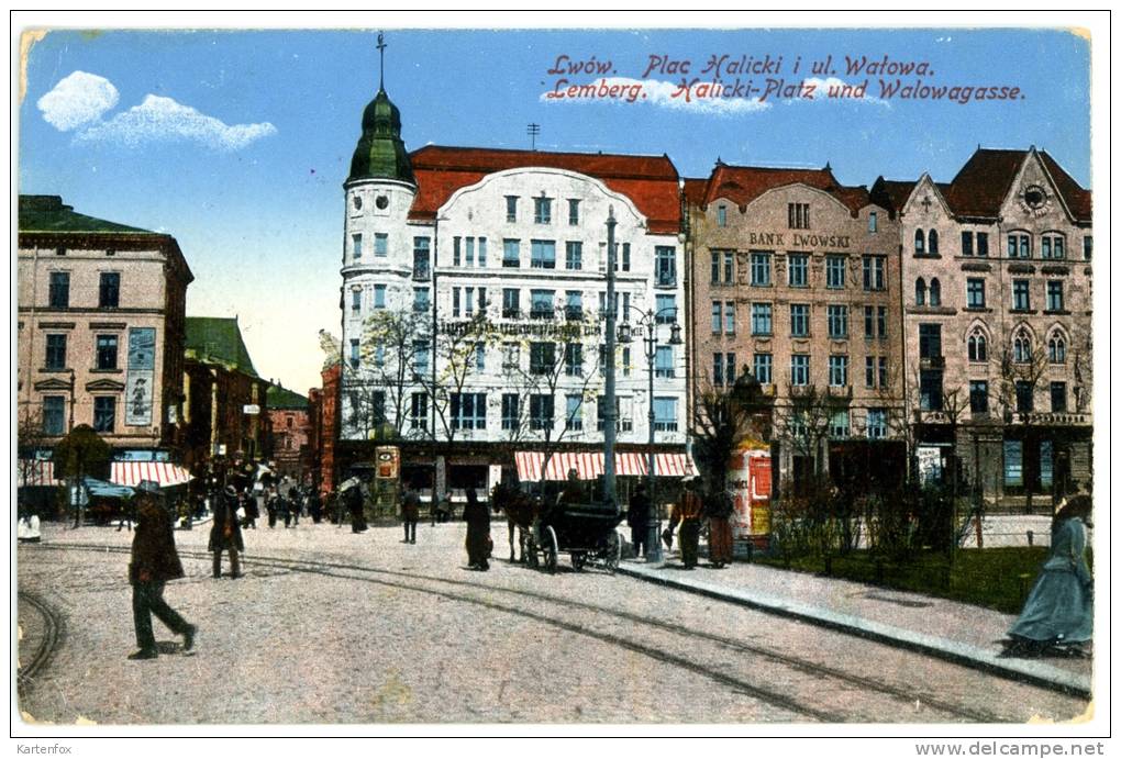 Lemberg, Lwow, Lviv_2, Kalicki-Platz, Walowagasse, K.u.k. Militär_Zensur, 23.6.1916, WK1, WW1 - Ukraine