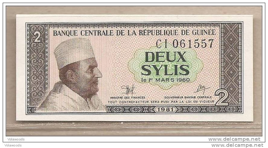 Guinea - Banconota Non Circolata Da 2 Sylis - 1981 - Guinea