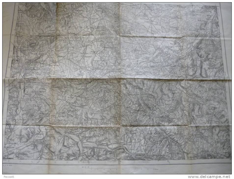 Karte Des Deutschen Reiches : Altkirch / Belfort - 1/50 000ème - 1915. - Topographical Maps