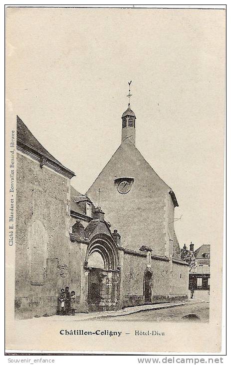 CPA Châtillon-Coligny Chatillon Coligny Hôtel Dieu  Hôtel-Dieu  Enfants Eglise Loiret 45 Bonvallet Librairie - Chatillon Coligny