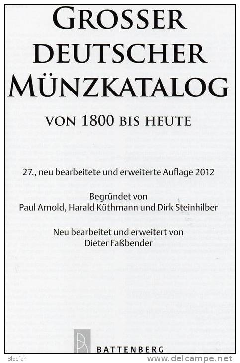 Großer Deutscher Münzkatalog 2012 Neu 35€ Deutschland Für Münzen Numis-Briefe Numisblatt New Coins Catalogue Of Germany - Tematica