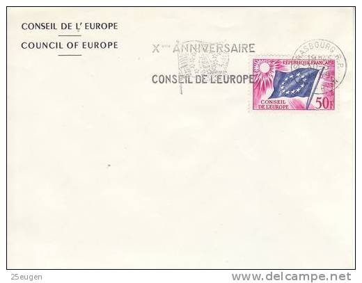 FRANCE 1959 COUNCIL OF EUROPE COVER WITH  POSTMARK  /ZX/ - Idee Europee