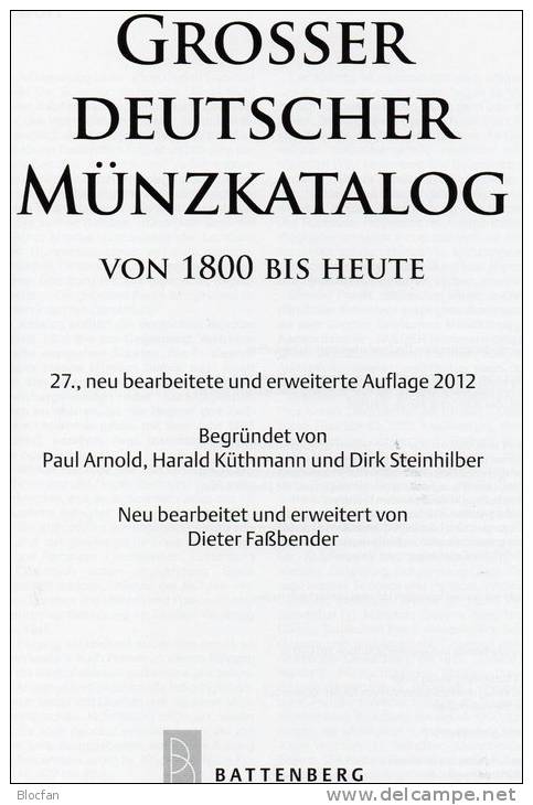 Deutschland 2012 Großer Deutscher Münzkatalog Neu 35€ Für Münzen Numis-Briefe Numisblatt New Coins Catalogue Of Germany - Collections