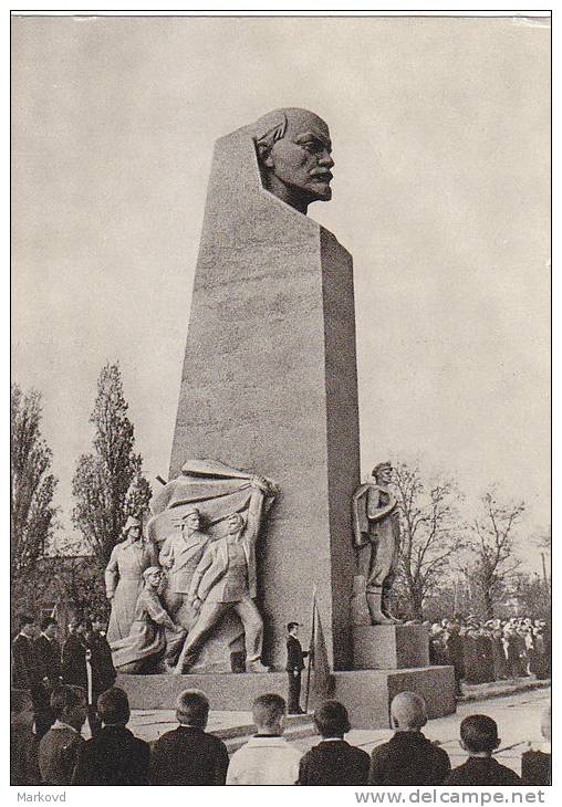 03508 LENIN Monument Lugansk Old USSR Carte - Monuments