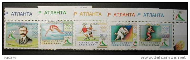 TAJIKISTAN 1996 - JUEGOS OLIMPICOS DE ATLANTA - YVERT Nº 81-85 - Zomer 1996: Atlanta