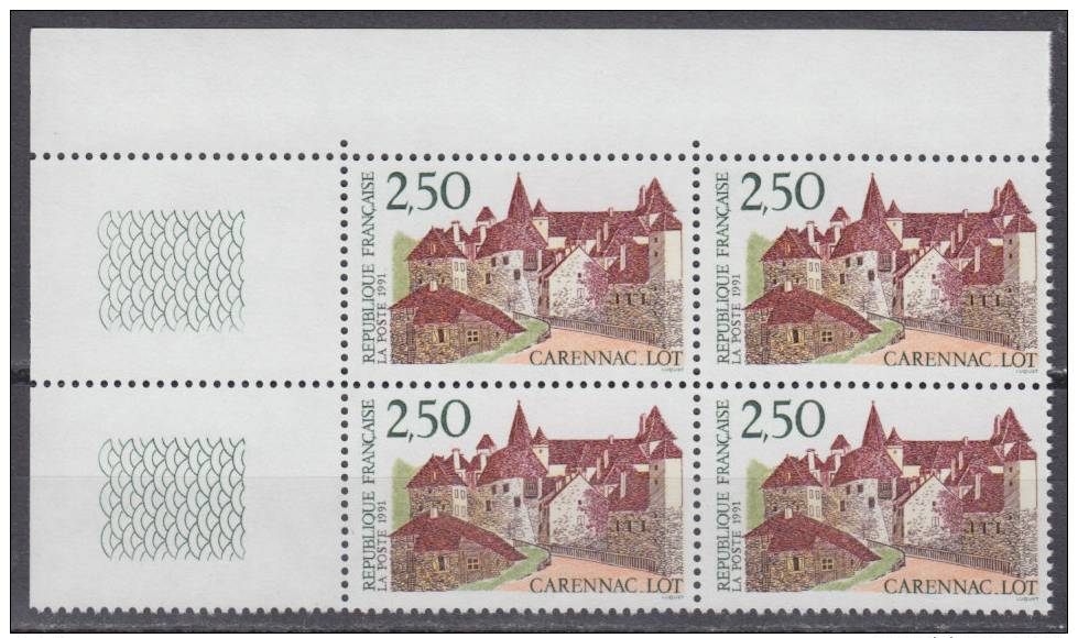 Bloc De 4 Yvert N° 2705 ** Neuf - Unused Stamps