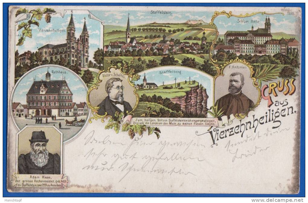 Deutschland; Staffelstein; Vierzehnheiligen; Litho; 1902 - Staffelstein