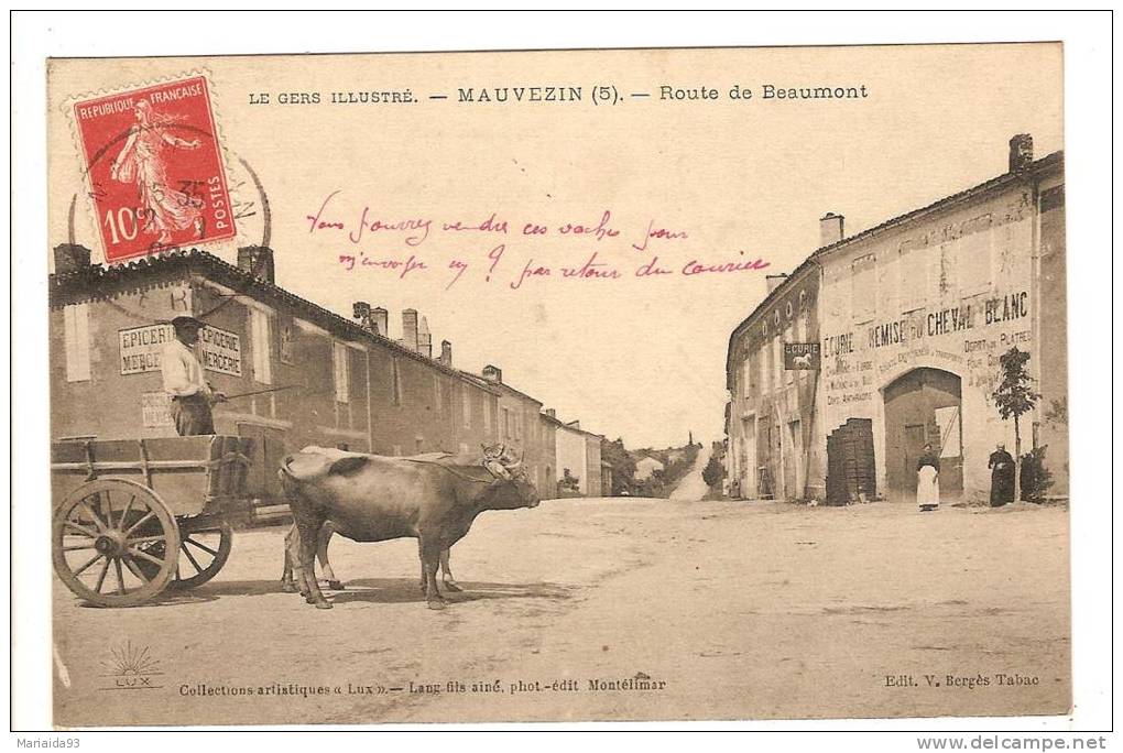 MAUVEZIN - GERS - LE GERS ILLUSTRE - ROUTE DE BEAUMONT - ATTELAGE - ANIMATION - Autres & Non Classés