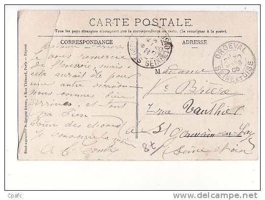 Carte 1906 UN VUE DE MORAINVILLIERS /  Magasin épicerie ,vins ,bonneterie - Morainvilliers