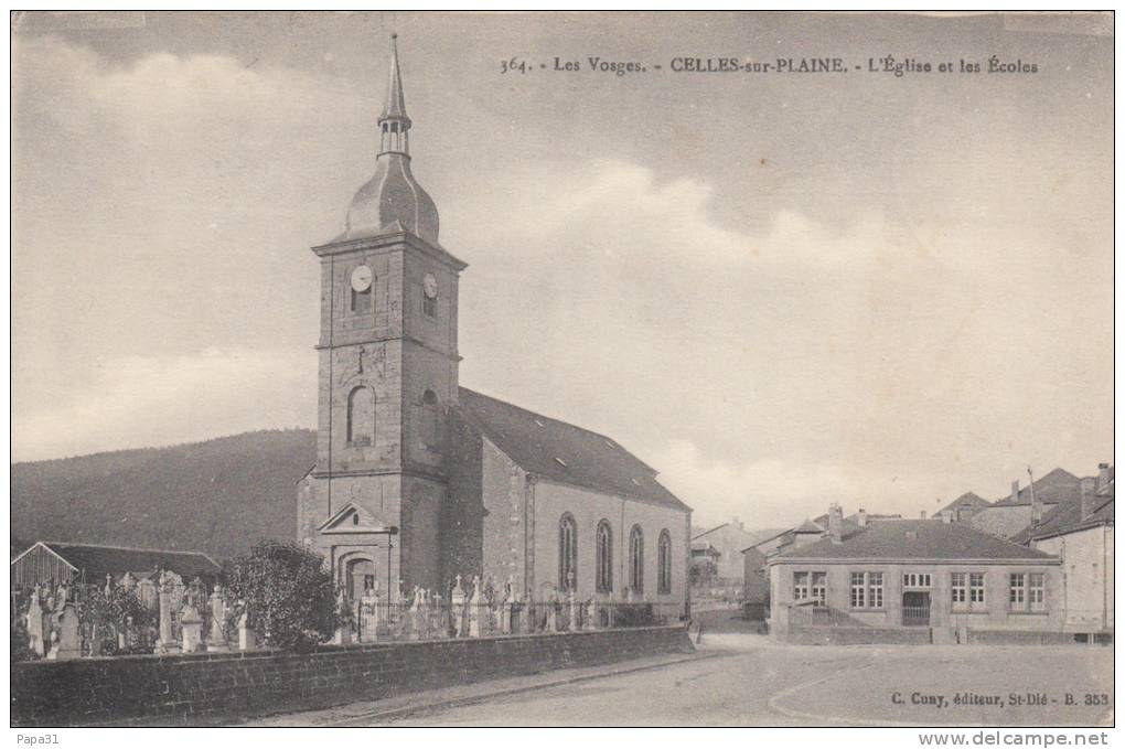 88 - CELLES SUR PLAINE - L'Eglise Et Les Ecoles - Autres & Non Classés