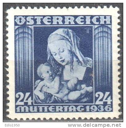 Austria 1936 - Art, Dürer Painting - Mi.627 - MNH (**) - Ongebruikt