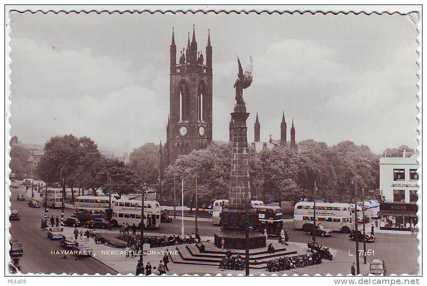 HAYMARKET . NEWCASTLE ON TYNE. BELLE ANIMATION. SINGER. AUTOBUS - Newcastle-upon-Tyne