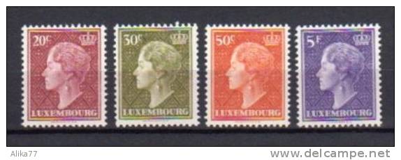 LUXEMBOURG      Neuf **     Y. Et T.   N°  544A  / 547    Cote: 14,00 Euros - 1948-58 Charlotte De Profil à Gauche