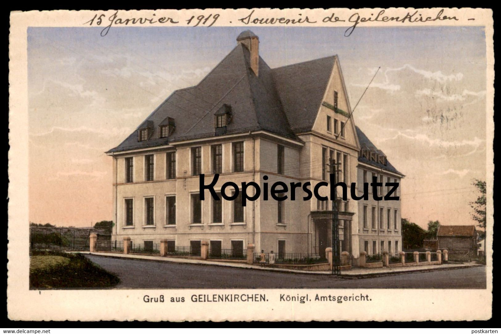 ALTE POSTKARTE GRUSS AUS GEILENKIRCHEN KÖNIGLICHES AMTSGERICHT Gericht Court Tribunal Justice Postcard AK Ansichtskarte - Geilenkirchen