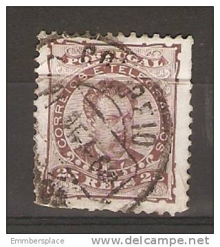 PORTUGAL - 1882/7 KING LUIS 25r BROWN TELEGRAPH USED (See Description) - Oblitérés