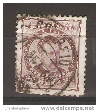 PORTUGAL - 1882/7 KING LUIS 25r BROWN TELEGRAPH USED (See Description) - Used Stamps