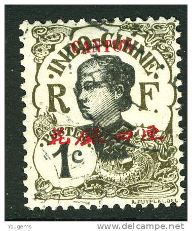 China France P.O. 1908 1c "CANTON" Overprint VFU - Otros & Sin Clasificación