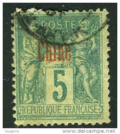 China France P.O. 1894 5c "CHINE" Overprint USED - Other & Unclassified