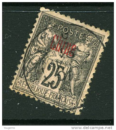 China France P.O. 1901 25c "CHINE" Overprint&"Shanghai/AVR/01" Cds VFU - Altri & Non Classificati