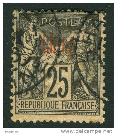 China France P.O. 1890s 25c "CHINE" Overprint&"SHANGHAI/CHINE" Cds VFU - Altri & Non Classificati