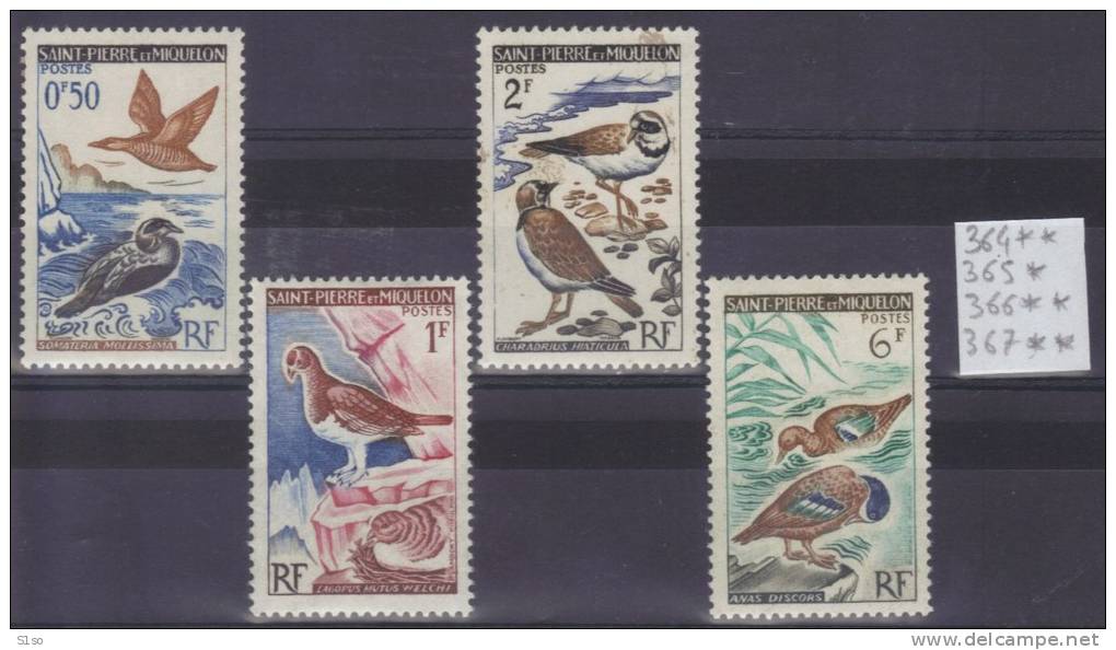 St PIERRE ET MIQUELON  1963 - Série 4 Timbres - 364 à 367  Voir Description Ci Dessous + Précise Cote 8,80€ - Unused Stamps