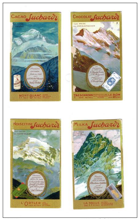 Chromos - Suchard -  Montagnes - Lot De 4 - Suchard