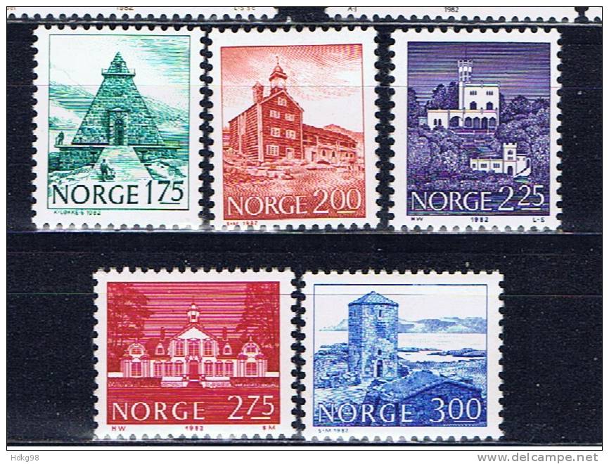 N Norwegen 1982 Mi 855-59 Mnh - Unused Stamps
