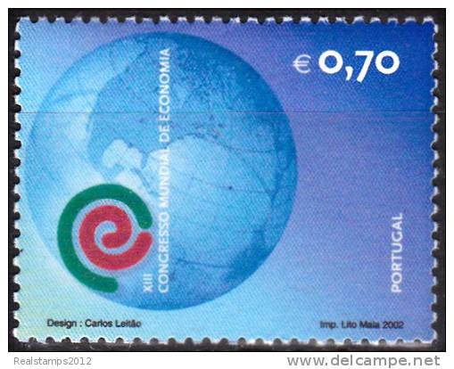 PORTUGAL - 2002,  XIII Congresso Mundial De Economia.  € 0,70  ** MNH  MUNDIFIL  Nº 2905 - Neufs