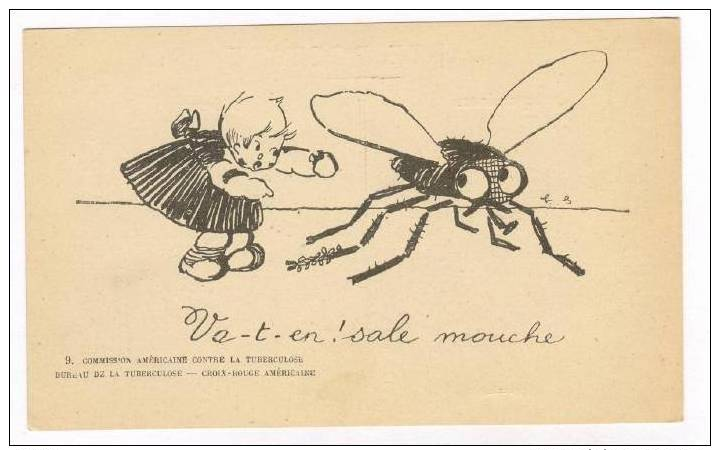 Bureau De La Tuberculose, Girl Yells At Giant Fly, 00-10s - Insetti