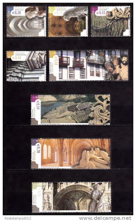 PORTUGAL - 2002,  Património Da Humanidade - UNESCO  ( Série, 8 Valores )  ** MNH  MUNDIFIL  Nº  2914/21 - Nuevos