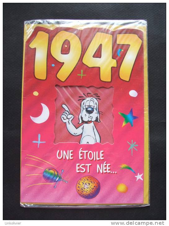 CPM Carte Double Avec Enveloppe : Anniversaire 1947 - Dessins De GOTLIB (Gai Luron) - Anniversaire