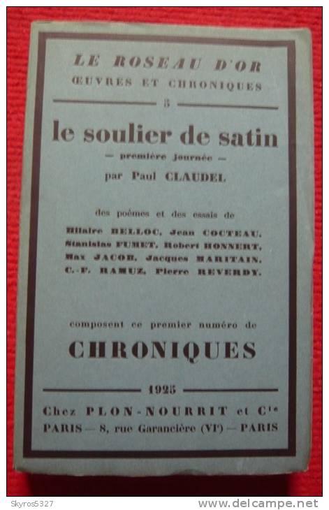 Premier Numéro De Chroniques - Le Roseau D'or N° 5 - 1901-1940