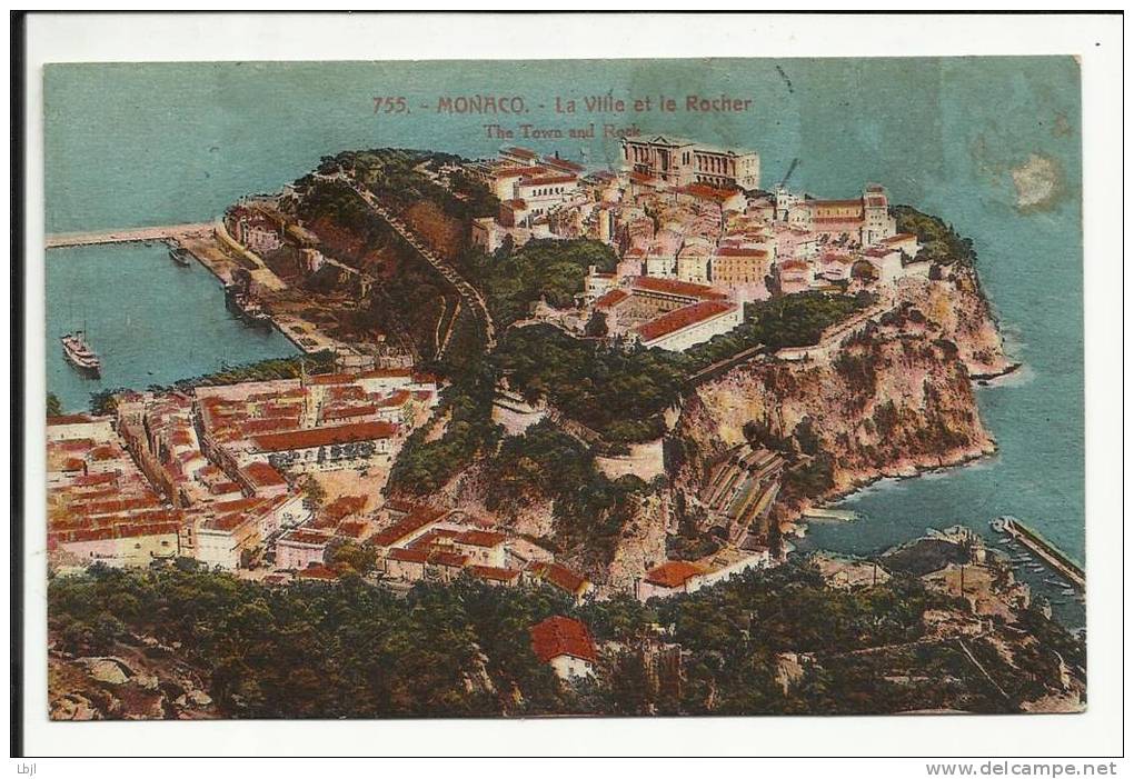 MONACO , La Ville Et Le Rocher ; The Town And Rock , 1931 - Multi-vues, Vues Panoramiques