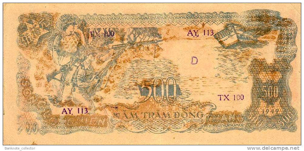 Vietnam,  North - Vietnam,  Pick Nr. 31 A, 500 Dong, 1949,  XF,  RARE ! - Vietnam