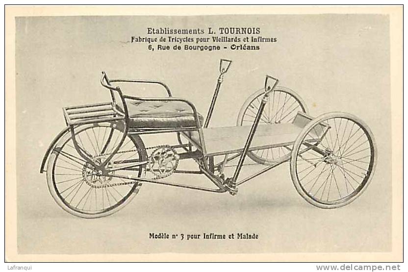 Themes Div- Ref E960- Ets L Tournois A Orleans - Loiret - Santé -fabrique De Tricycles Pour Vieillards Et Infirmes   - - Autres & Non Classés