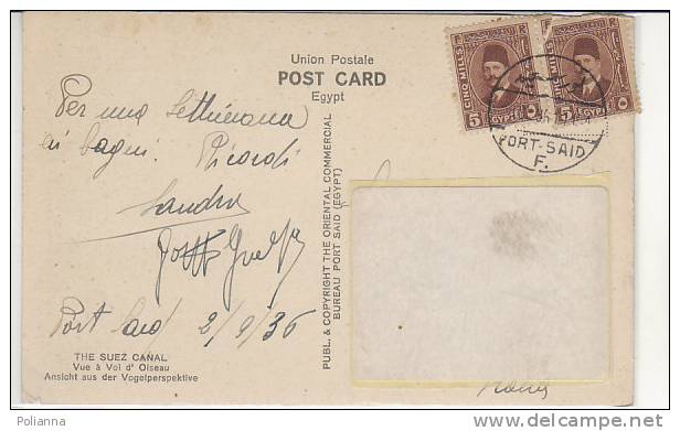 PO8438B# EGITTO - EGYPT - CARTINA RED SEA - SUEZ - PORT SAID  VG 1936 - Sues