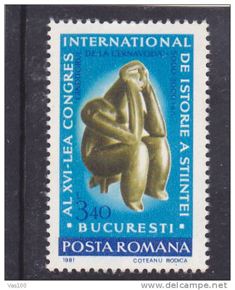 ROUMANIE 1981 SCULPTURE Yvert 3346 NEUF** MNH Cote : 1 Euro - Unused Stamps