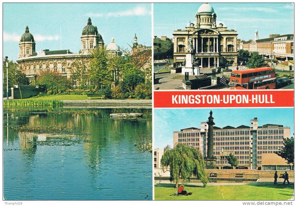 KINGSTON-UPON-HULL - Carte Multivues : Town Docks Museum And Queens Gardens / City Hall / Queens Gardens And College - Hull