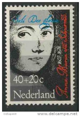 Nederland Netherlands Pays Bas 1978 Mi 1115 ** Anna Maria Van Schurmann (1607-1678) German-Dutch Painter, Engraver, Poet - Schrijvers