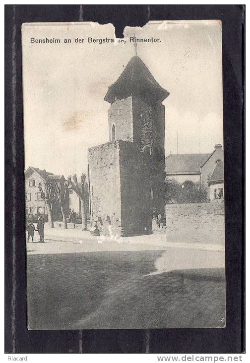 38077    Germania,   Bensheim An  Der  Bergstrasse -  Rinnetor,  VG  1910 - Bensheim