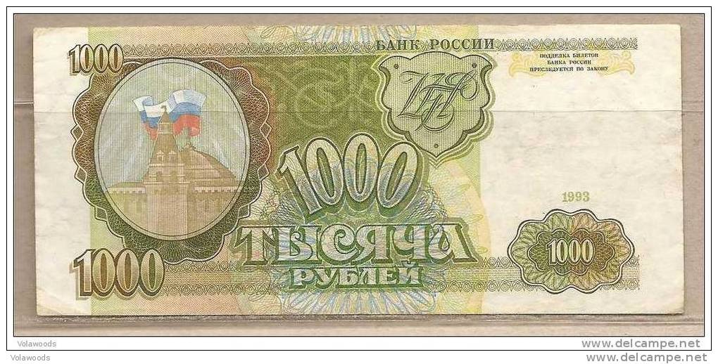 Russia - Banconota Circolata Da 1000 Rubli P-257 - 1993 #19 - Russia