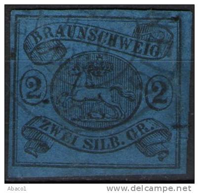 Braunschweig Auf 2 Silbergroschen Blau Nr. 7a - Brunswick