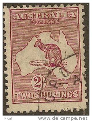 AUSTRALIA 1929 2/- Maroon Roo SG 110 U YH346 - Used Stamps