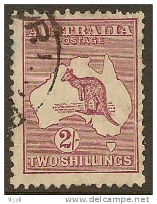 AUSTRALIA 1929 2/- Maroon Roo SG 110 U YH342 - Oblitérés