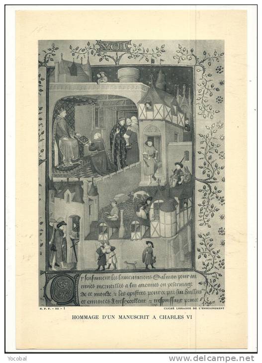 Histoire, HIstoire Du Peuple Français  - Hommage D'un Manuscrit à Charles VI - FdP France : &euro; 1.40 - Autres & Non Classés