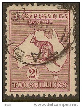 AUSTRALIA 1929 2/- Maroon Roo SG 110 U YH343 - Used Stamps