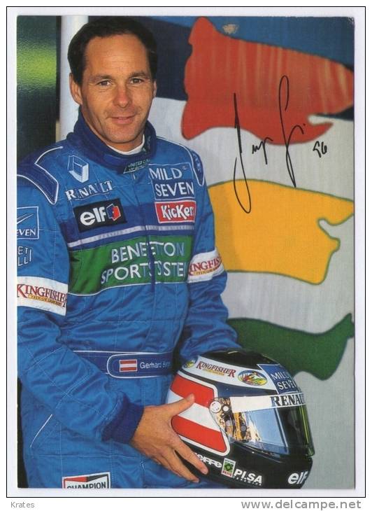 Postcard - F1, Gerhard Berger    (V 17400) - Other & Unclassified