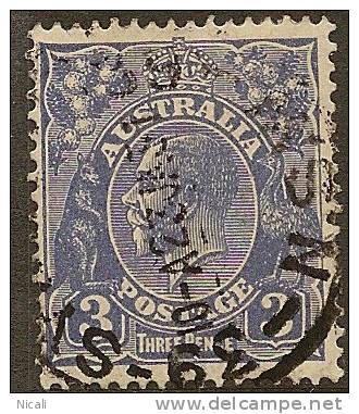 AUSTRALIA 1926 3d Deep Ultra KGV SG 100b U YH221 - Gebruikt