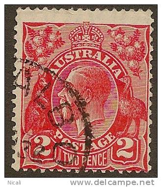 AUSTRALIA 1926 2d Golden Scarlet KGV SG 99 U YH216 - Oblitérés