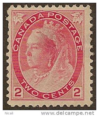 CANADA 1898 2c Rose-carmine QV SG 155b HM YG63 - Unused Stamps